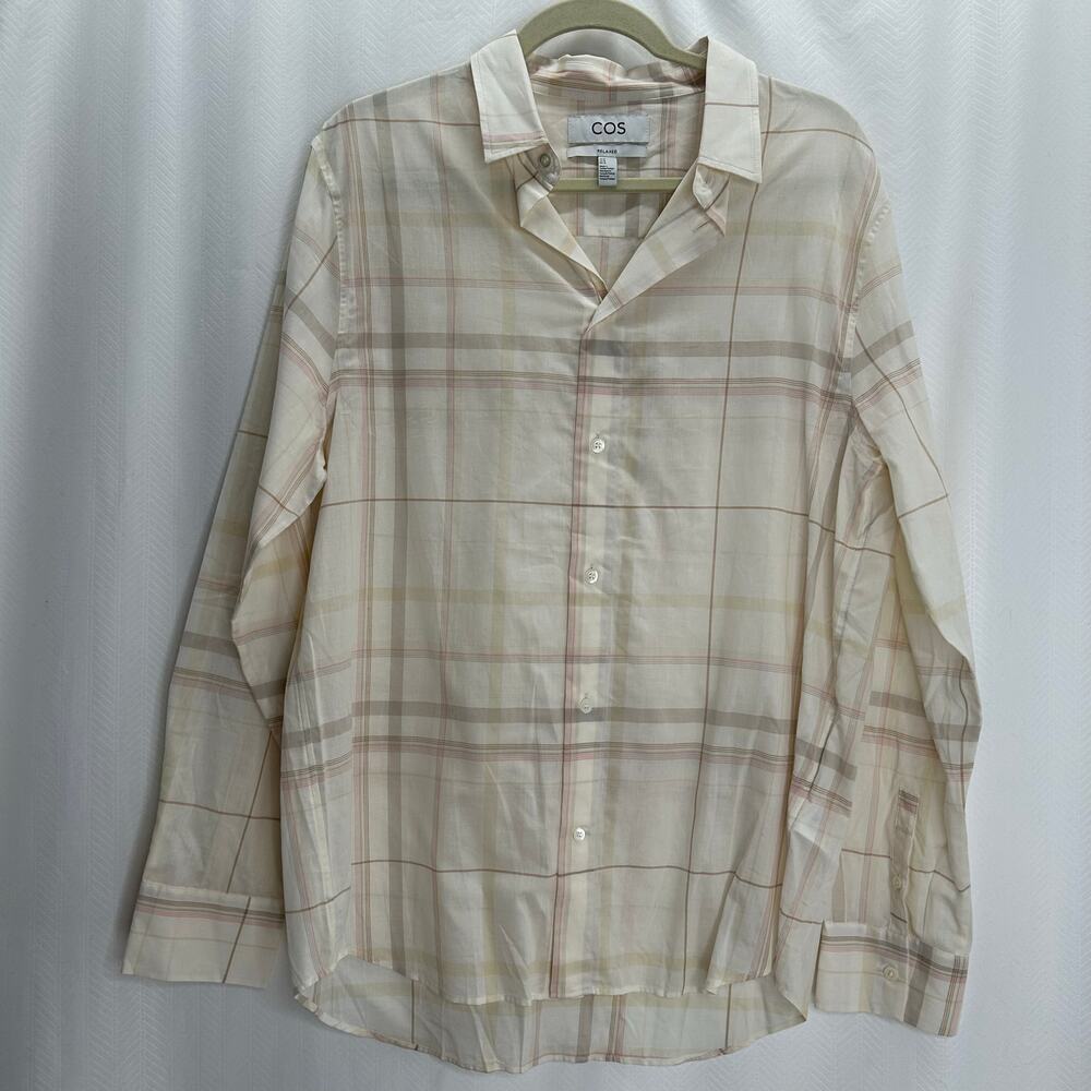 Cos mens button up shirt long sleeves medium cotton